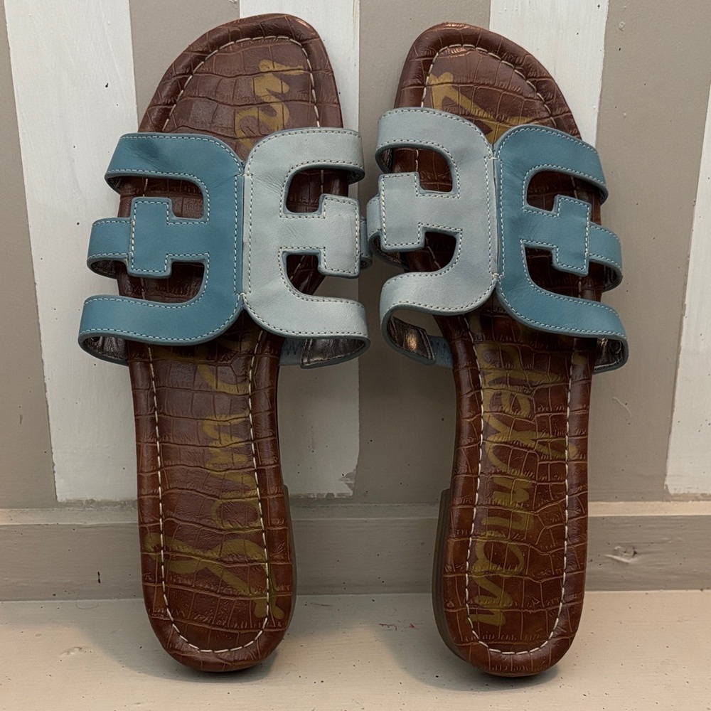 Sam Edelman Blue and Gray Sandals